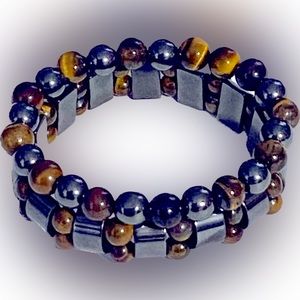 💎ℍ𝕆𝕊𝕋 ℙ𝕀ℂ𝕂💎 HEMATITE | 2 pc set Magnetic Therapy Bracelet